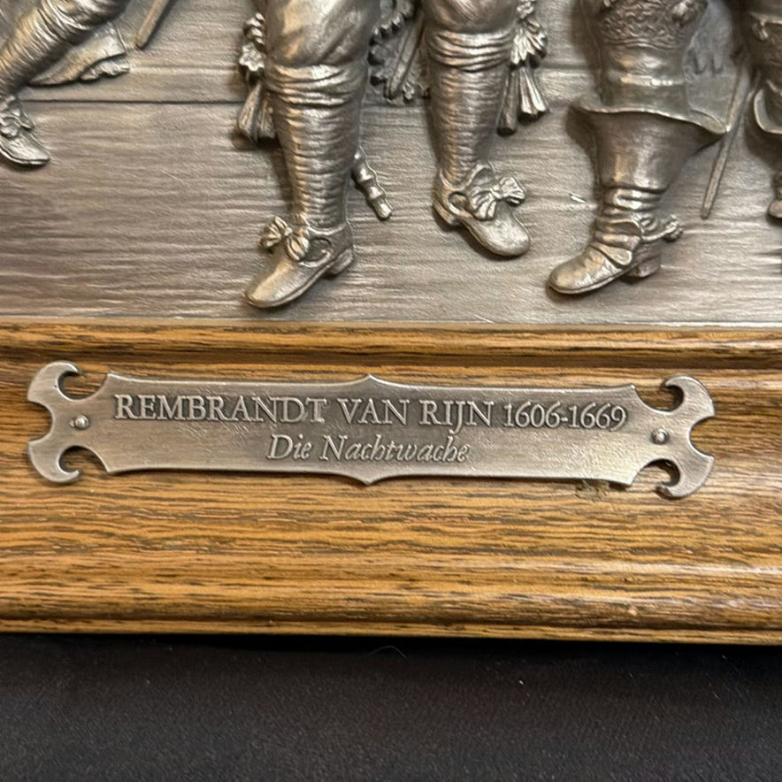 Rembrandt Van Rijn Metal Relief Plaque Wall Hanging  - image 3 of 7
