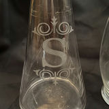 Vintage Lot Glass Decanters Some Etched - thumbnail 2 of 12