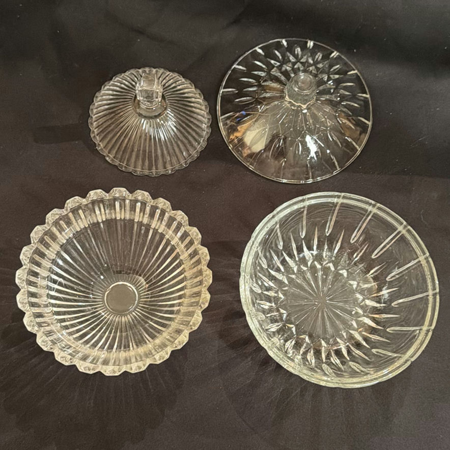 Vintage Pressed Glass Covered Dishes - image 2 of 5