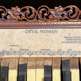 Unique Wall Art Vintage Piano Keys and Music Sheet "Devil Woman" - thumbnail 2 of 5
