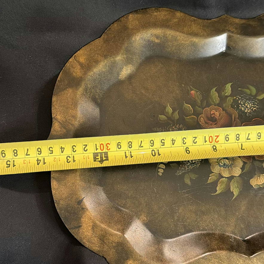 Vintage MCM Teapots, Toleware Style Tray, Flowers - image 6 of 10