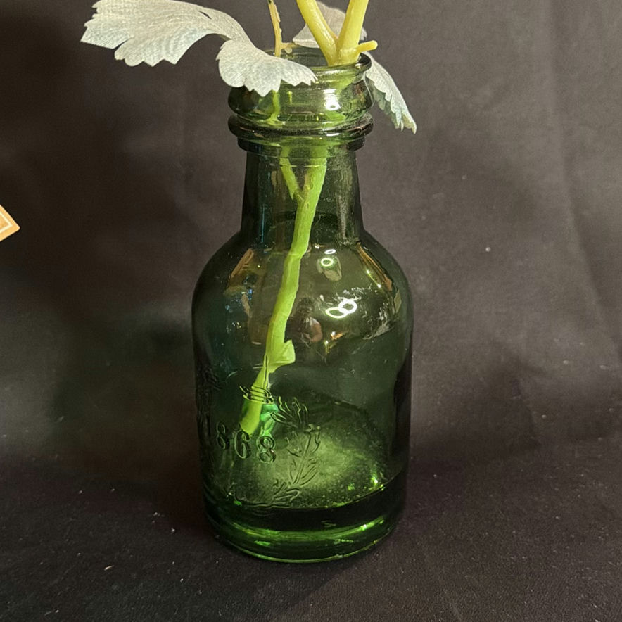 Vintage Trio of Blue and Green Glass Vases/Bottles Appear to be Handblown - image 5 of 7