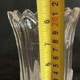 Vintage Torchiere Table Lamp - Tulip Shaped Frosted & Clear Glass -- Tested Working - thumbnail 5 of 5