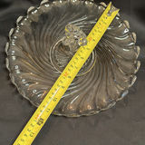 Vintage Fostoria Clear Glass Serving Tray Colony Swirl with Center Handle - thumbnail 4 of 4
