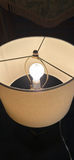 Geometric Glass and Metal Table Lamp with Shade - Tested Working - thumbnail 6 of 7