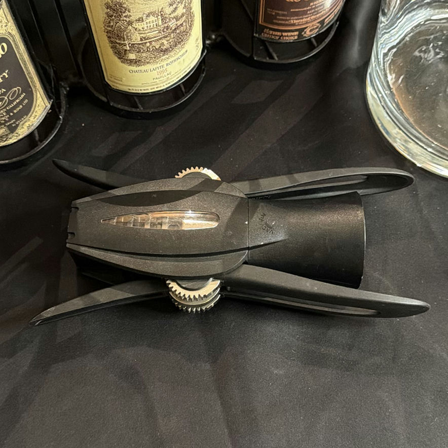Wine Anyone? KROSNO Glass Ice Bucket with A Three-Bottle Metal Stand and Corkscrew - image 2 of 13