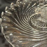 Vintage Fostoria Clear Glass Serving Tray Colony Swirl with Center Handle - thumbnail 3 of 4