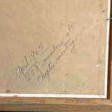 Framed Artwork "Daughters of the American Revolution Chapter Meeting" Dated 1965 - thumbnail 9 of 10