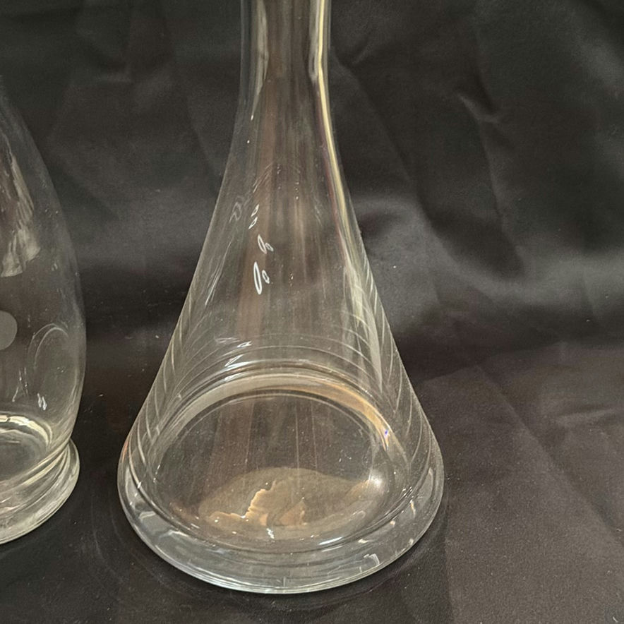 Vintage Lot Glass Decanters Some Etched - image 4 of 12