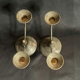 Vintage Candle Holder Sterling Silver Cement Filled Base - Rich Patina - thumbnail 4 of 5