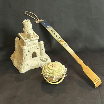 Ocean Themed Lot - Partylite Sandcastle, Nantucket Mini Basket, Decorative Utensil - Image 1 of 11