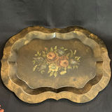 Vintage MCM Teapots, Toleware Style Tray, Flowers - thumbnail 5 of 10
