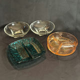 Vintage Collectible Glass Serving Dishes/Relish Trays Lot of 4 - thumbnail 1 of 7