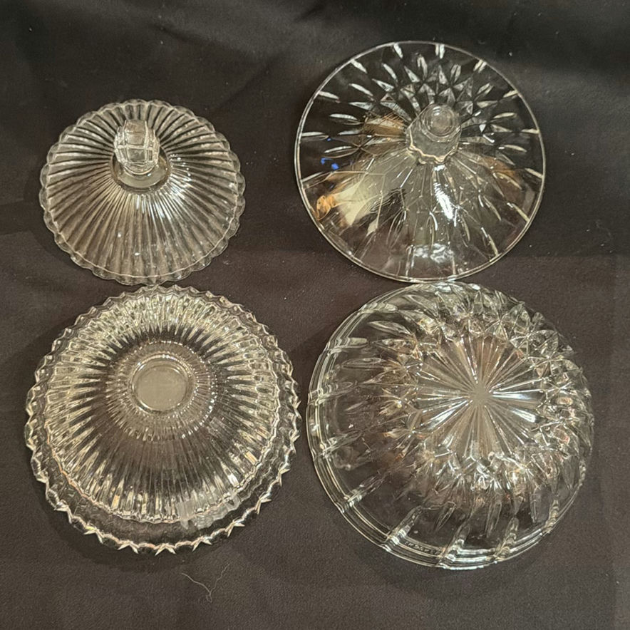 Vintage Pressed Glass Covered Dishes - image 5 of 5