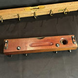 Wooden Wall-Mounted Racks (2) with Metal Hooks Appear to Be Repurposed Vintage Items - thumbnail 4 of 11