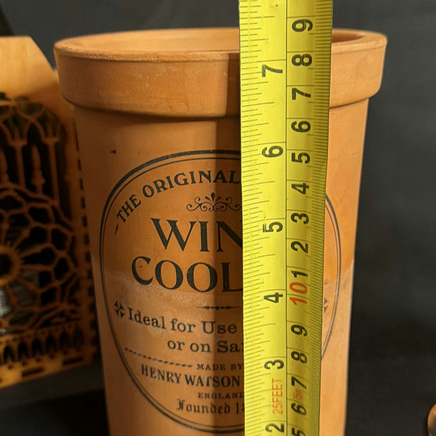 Wine For Two: Lot Consisting of Wine Glasses, Wine Cooler, Bucket, Wooden Bottle Holder - image 8 of 9