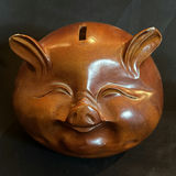 Vintage Lot Including Wooden Pig Bank, Pelican Carving and Abstract Goddes Figurine - thumbnail 5 of 6