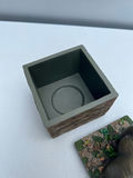 Bear figurine on rocky base with hollow square stone trinket box - thumbnail 4 of 4