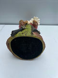 Santa Claus statue with candle wreath, owl, and snow-covered tree - thumbnail 4 of 4