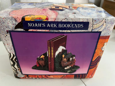 Noah's Ark Bookends – Two-Piece Hand-Painted Set - Image 1 of 4