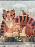 Framed Cat and Bird Decorative Print 22" x 19" - thumbnail 2 of 4