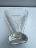 Unique Vintage Etched clear glass vase - thumbnail 1 of 4