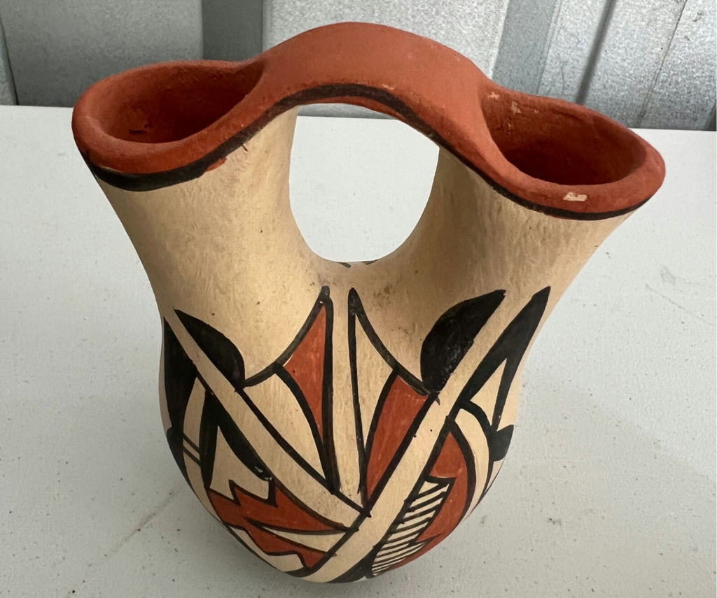 Assorted southwestern ceramic vases and small decorative vessels with geometric motifs - image 3 of 5
