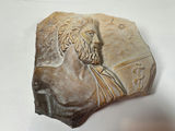 Ancient Greek relief fragments and Athens museum-copy owl badge - thumbnail 2 of 5