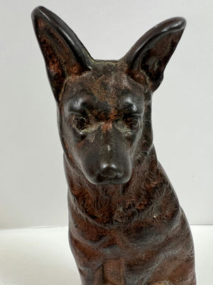 VINTAGE Cast iron dog statue doorstop - Image 1 of 5