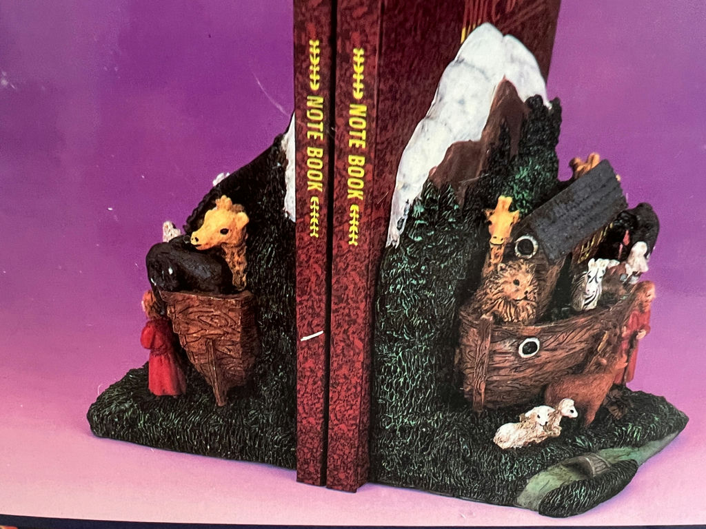 Noah's Ark Bookends – Two-Piece Hand-Painted Set - image 2 of 4