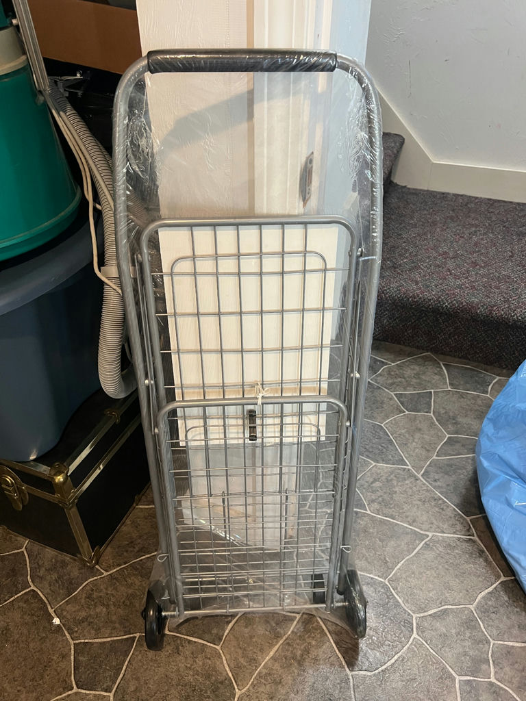 Pre-assembled Collapsible Shopping Cart - 18-1/2" x 15" x 37-1/2" Tall - image 4 of 4