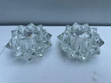 Crystal starburst candle holders and black cylindrical candle cups - thumbnail 2 of 3