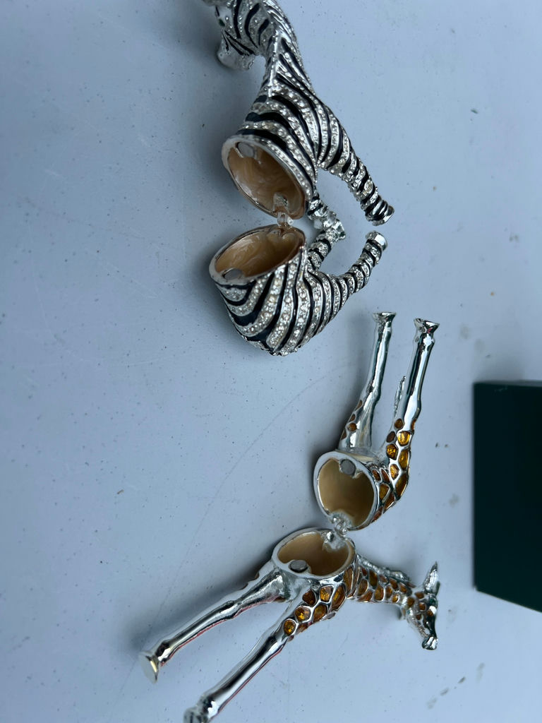 AMAZING TRINCKET BOXES - Jeweled zebra and giraffe figurines with Secret Jewels packaging - image 5 of 5