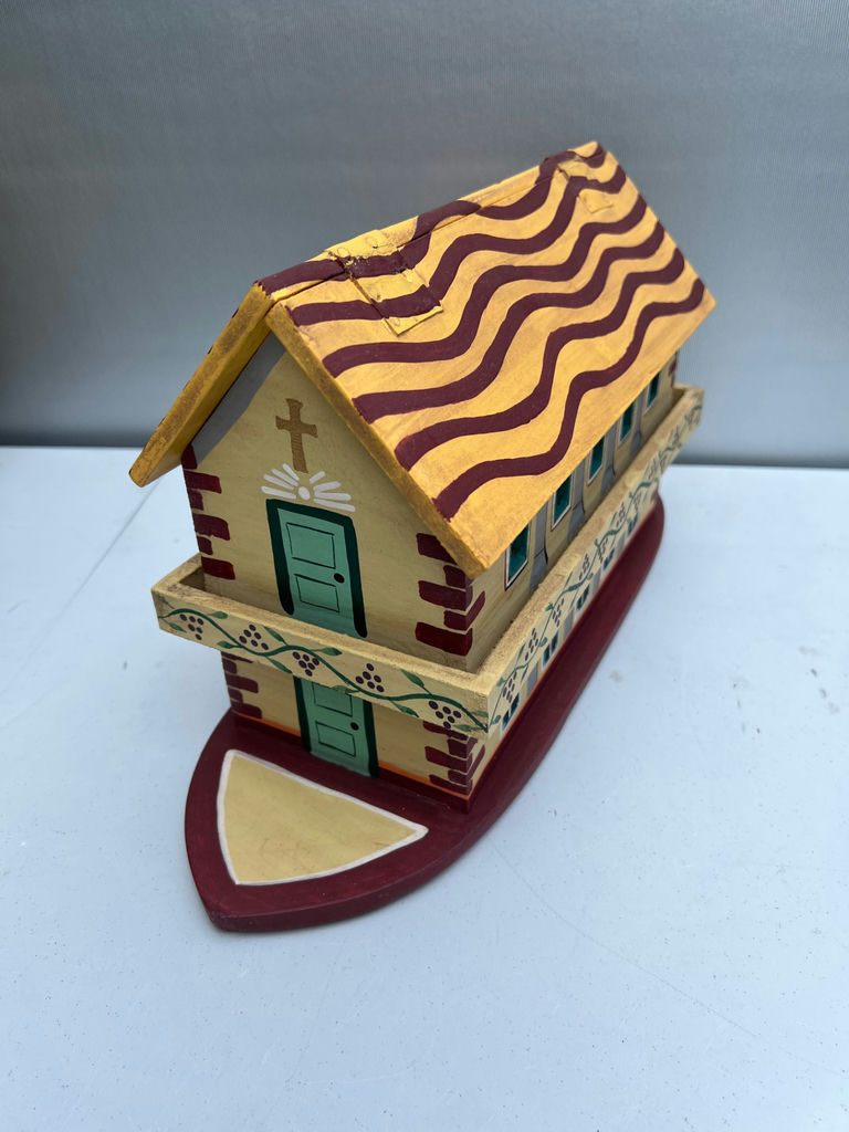 Wooden hand-painted Noah's Art with animals and people - image 6 of 8