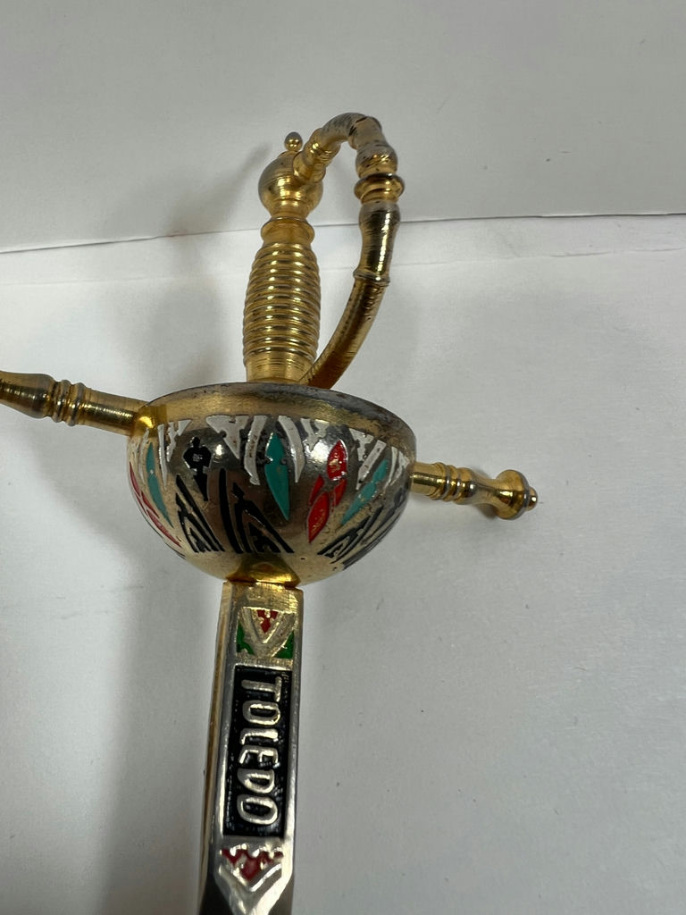Decorative TOLEDO Spanish enamel-hilt sword paper opener - image 3 of 4