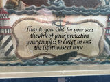 Eavenson Framed nautical scherenschnitte paper-cut artwork 22-1/4" x 19-1/4" - thumbnail 3 of 5