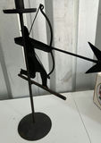 Metal archer silhouette sculpture on stand - thumbnail 3 of 3