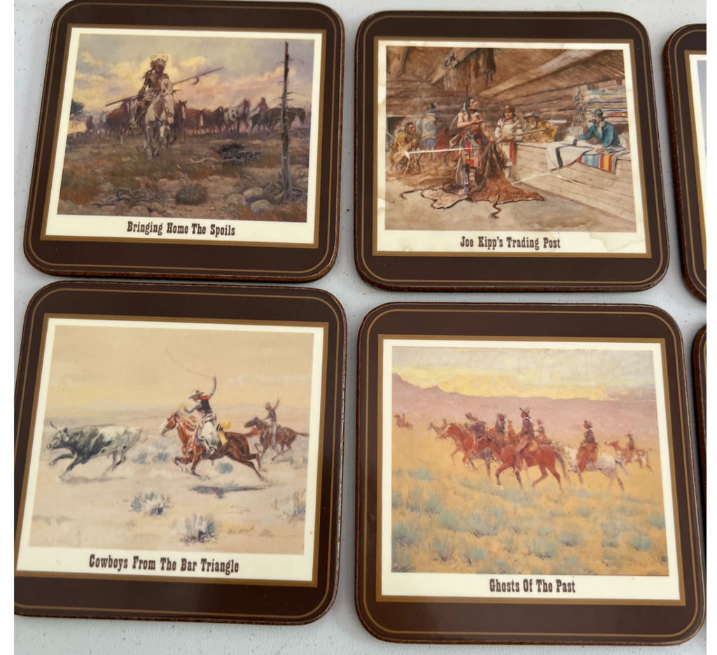 Western-themed coaster set with Buffalo Bill Historical Center packaging - image 4 of 5