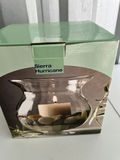Sierra Hurricane glass hurricane candle holder with candle and decorative elements - thumbnail 1 of 4