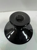 Pair of black glass candle holders - thumbnail 2 of 3
