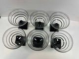 Six spiral-striped coupe glasses with black stems - thumbnail 2 of 4