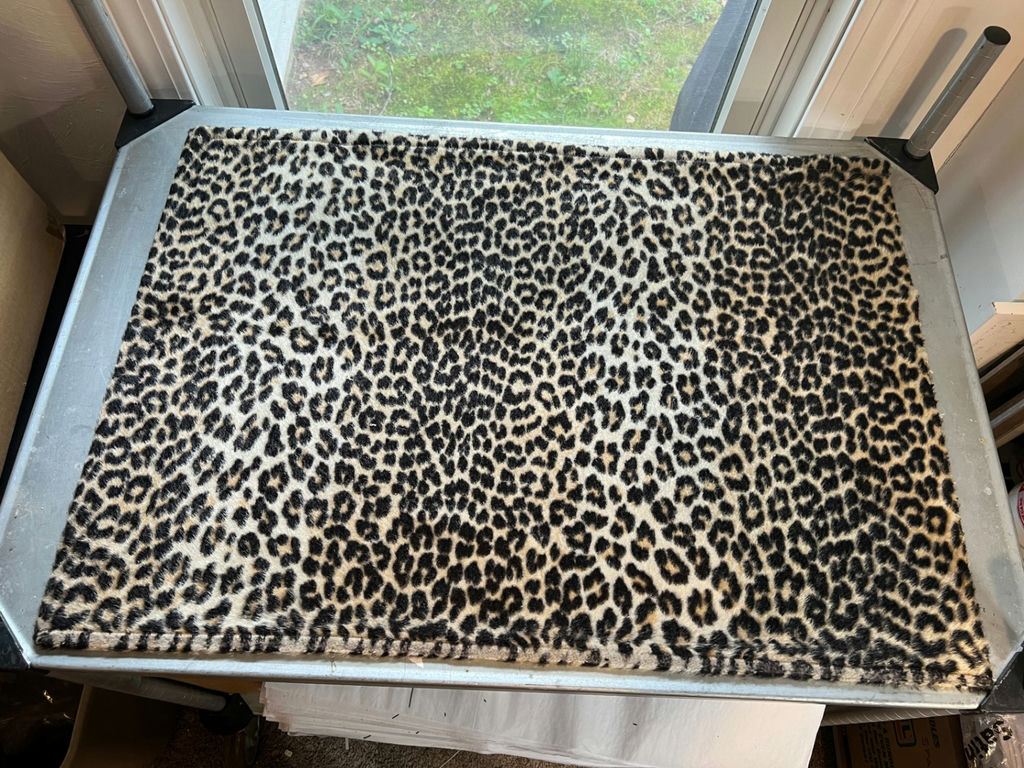 Leopard print faux fur runner 30" X 20" - image 1 of 3