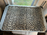 Leopard print faux fur runner 30" X 20" - thumbnail 1 of 3