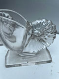 Pair of clear glass holders with fluted backs - thumbnail 2 of 4