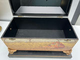Tiger-themed decorative storage box with brass clasps and ornate feet - thumbnail 4 of 4