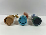 Three wooden FINGER PUPPETS animal figurines (zebra, lion, and dog) on painted bases - thumbnail 5 of 5