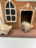 Decorative wooden inn with pig figures - thumbnail 2 of 4