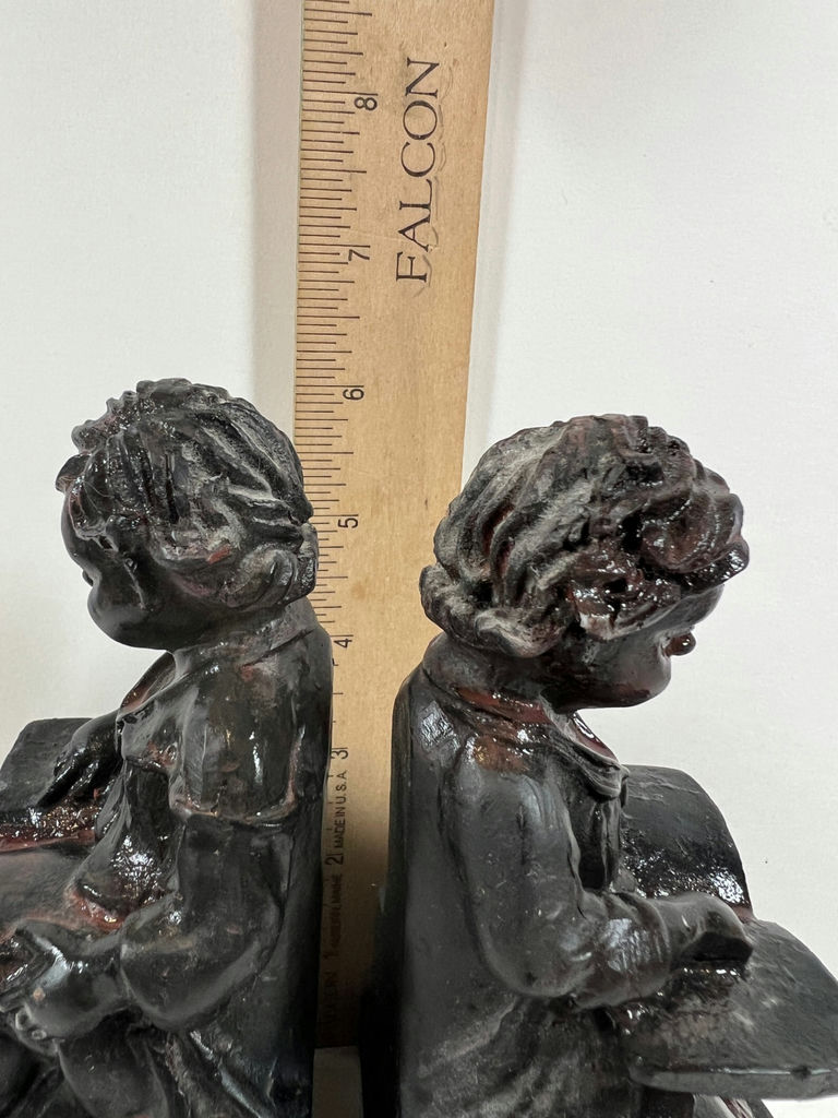 Antique Bookends - Pair of seated child reading figurines - image 5 of 5
