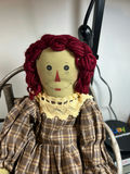 Raggedy Ann an Andy dolls with miniature wood chairs - thumbnail 3 of 5