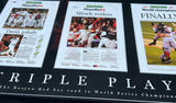 Framed Boston Globe front pages commemorating the 2004 Red Sox World Series victory 16" x 8" - thumbnail 5 of 5